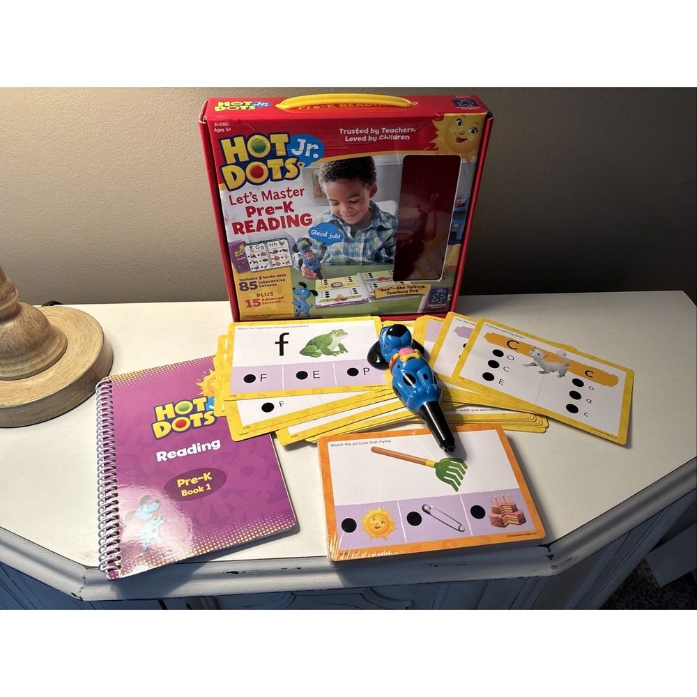 Hot Dots Jr Pre K Learning Interactive Reading Skills Upper Lower Case Rhyme